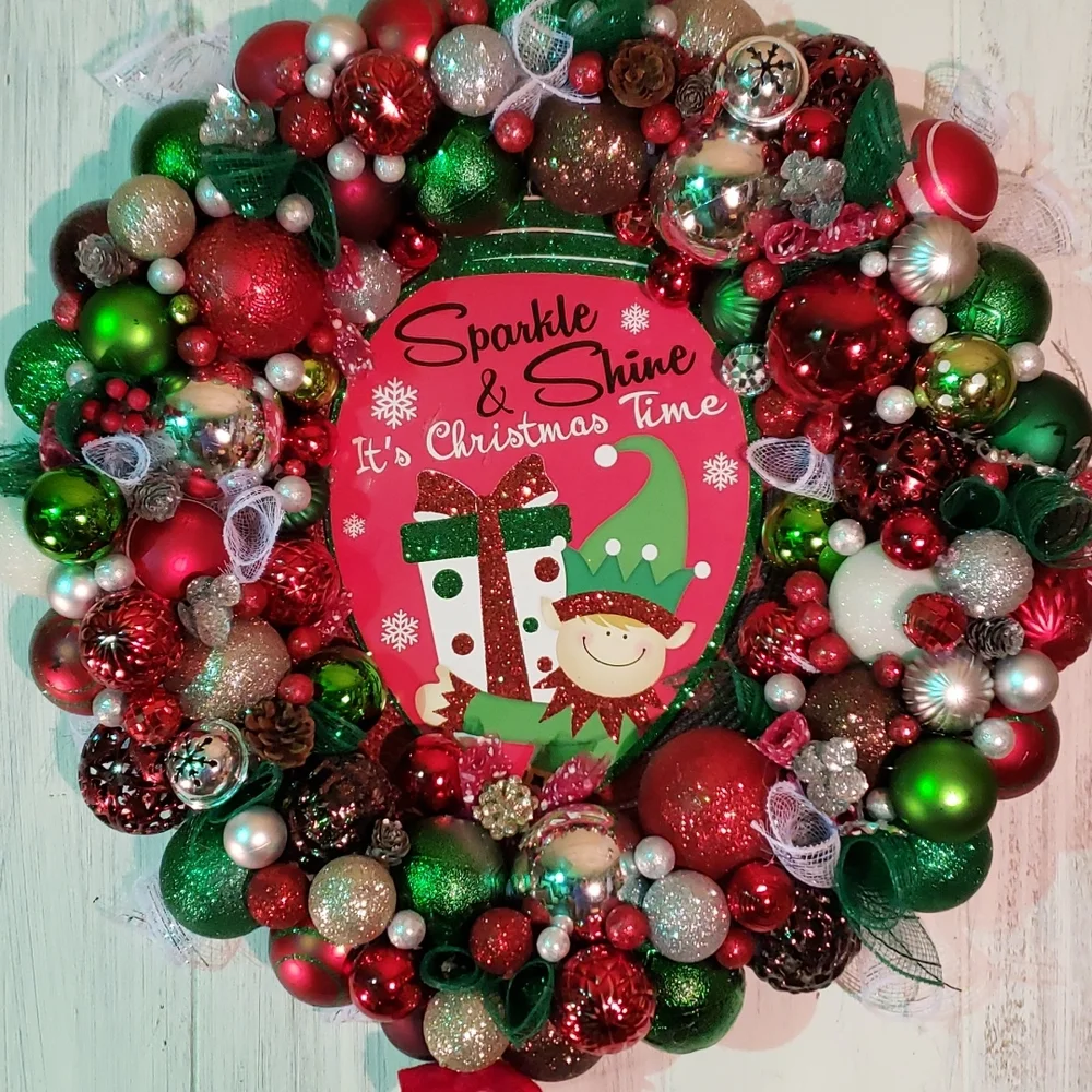 ELF Bauble Christmas Wreath